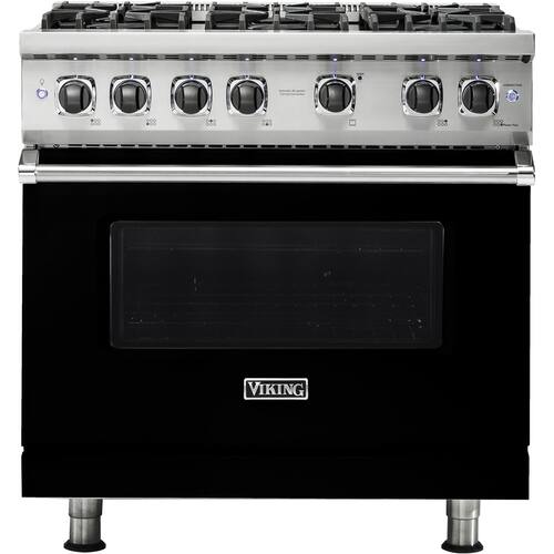 Viking - 5.1 Cu. Ft. Freestanding Gas Convection Range - Black