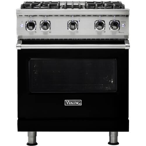 Viking - 4.0 Cu. Ft. Freestanding LP Gas Convection Range - Black