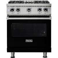 Viking - 4.0 Cu. Ft. Freestanding Gas Convection Range - Black - Front_Zoom