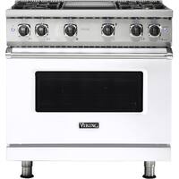 Viking - 5.1 Cu. Ft. Freestanding Gas Convection Range - White - Front_Zoom