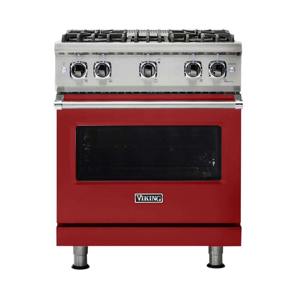 Viking - Professional 5 Series 4.0 Cu. Ft. Freestanding Gas Convection Range - Apple Red - Front_Zoom
