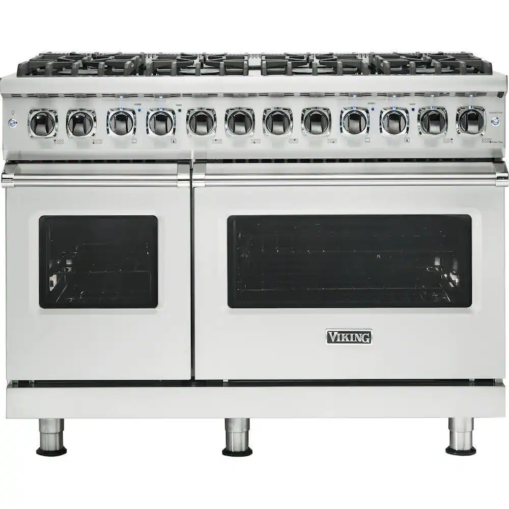 Viking - 5-Series Dual Fuel Self-Clean 48"W Sealed Burner Range - Stainless Steel