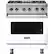 Front. Viking - 5-Series 4.7 Cu. Ft. Self-Cleaning Freestanding Dual Fuel Convection Range - White.