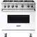 Front. Viking - 5.1 Cu. Ft. Freestanding Gas Convection Range - White.