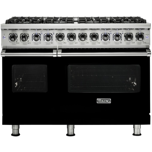 Viking - 7.3 Cu. Ft. Self-Cleaning Freestanding Double Oven Dual Fuel LP Gas Convection Range - Black