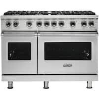 Viking - Professional 5 Series 6.1 Cu. Ft. Freestanding Double Oven Gas Convection Range - Stainless steel - Front_Zoom