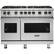 Front. Viking - Professional 5 Series 6.1 Cu. Ft. Freestanding Double Oven LP Gas Convection Range - Stainless Steel.