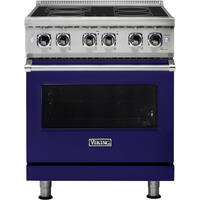 Viking - 4.7 Cu. Ft. Self-Cleaning Freestanding Electric Convection Range - Cobalt Blue - Front_Zoom
