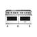 Front. Viking - 5-Series Dual Fuel Self-Clean 60"W Sealed Burner Range - White.