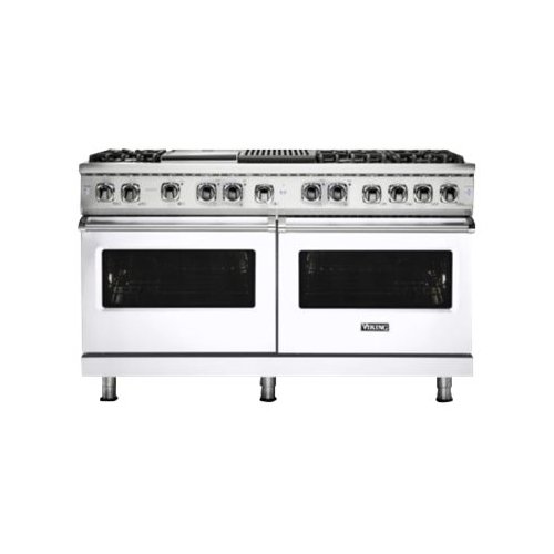 Viking – Self-Cleaning Freestanding Double Oven Dual Fuel Convection Range – White