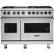 Front. Viking - 5-Series Dual Fuel Self-Clean 48"W Sealed Burner Range - Stainless Steel.
