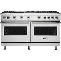 Viking - Freestanding Double Oven Gas Convection Range - Stainless steel - Front_Zoom