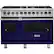 Front. Viking - Self-Cleaning Freestanding Double Oven Dual Fuel Convection Range - Cobalt Blue.