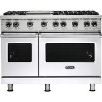 Viking - Freestanding Double Oven Gas Convection Range - White - Front_Zoom