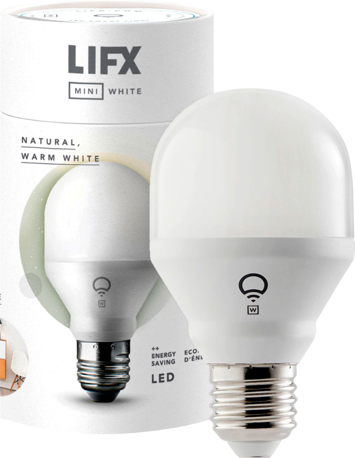 Wi-Fi Smart LED Light Bulb Adjustable A19 No Hub Required Dimmable Multicolor LIFX L3A19MC08E26 Mini Color 1 Pack 