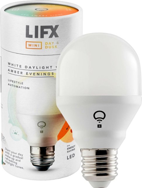 LIFX Mini DAY to DUSK 800-Lumen, 9W Dimmable A19 LED Light Bulb
