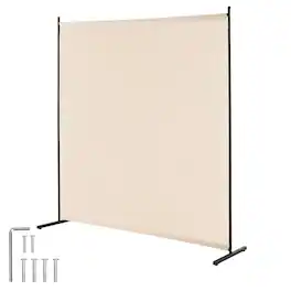 VEVOR - Room Divider, Single Panel Room Divider, 6FT Privacy Screen Indoor, Partition Divider for Room Separation - Beige