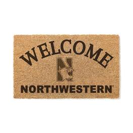 Jardine - Northwestern Wildcats 18" x 34" Welcome Coir Doomat - Brown