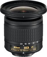 Nikon - AF-P DX NIKKOR 10-20mm f/4.5-5.6G VR Wide-Angle Zoom Lens for APS-C F-mount cameras - Black - Front_Zoom
