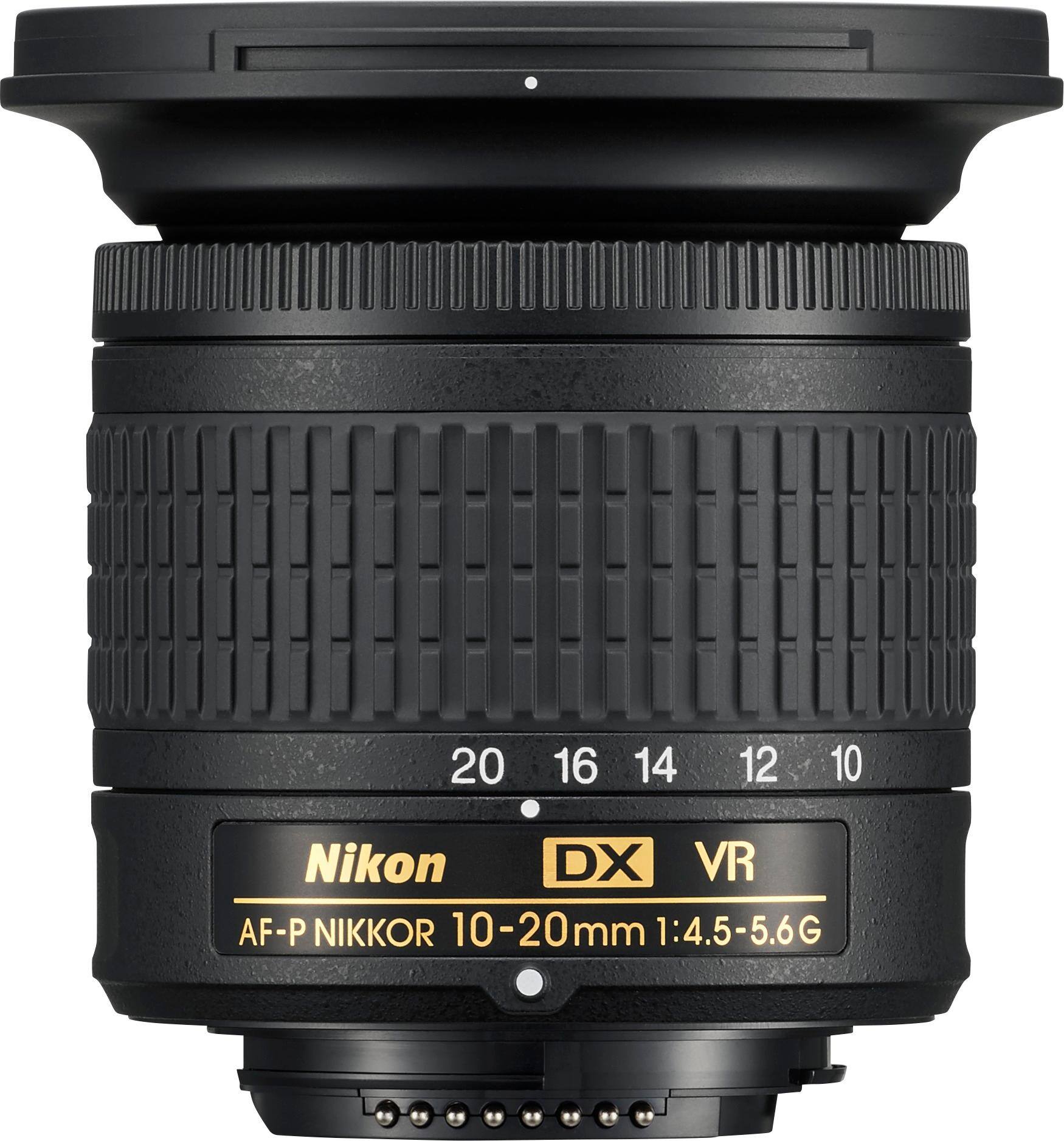 Alt View 11. Nikon - AF-P DX NIKKOR 10-20mm f/4.5-5.6G VR Wide-Angle Zoom Lens for APS-C F-mount cameras - Black.