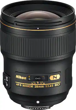 Nikkor AF-S 28mm f/1.4 E ED Wide-Angle Lens for Nikon D3 - Black