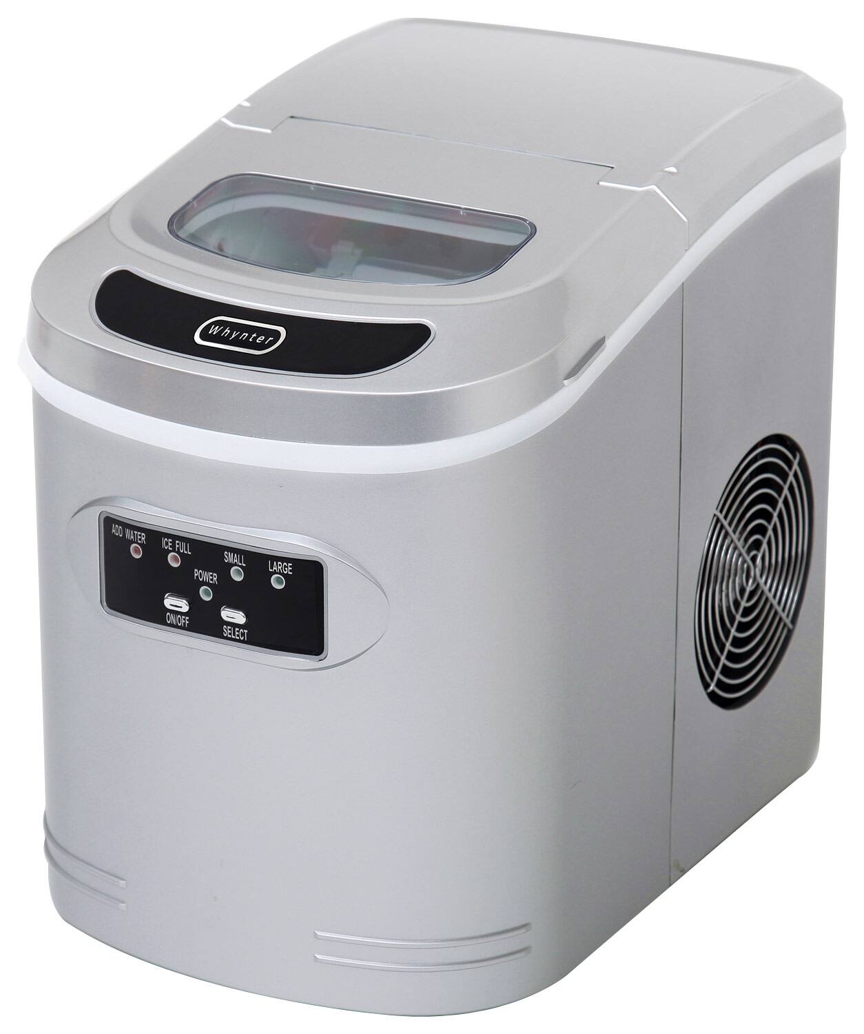 Whynter - 27-Lb. Compact Portable Icemaker - Metallic Silver