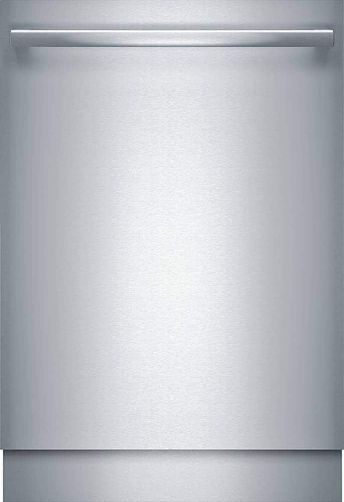 Front. Bosch - Benchmark Series 24" Top Control Built-In Stainless Steel Tub Dishwasher with 3rd Rack and PureDry, 38 dBA - Stainless steel.