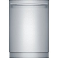 Bosch - Benchmark Series 24" Top Control Built-In Stainless Steel Tub Dishwasher with 3rd Rack and PureDry, 38 dBA - Stainless Steel - Front_Zoom