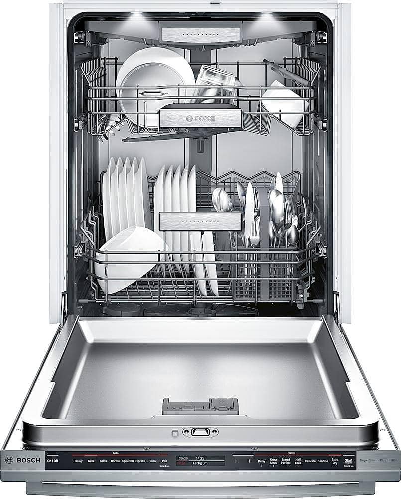Alt View 11. Bosch - Benchmark Series 24" Top Control Built-In Stainless Steel Tub Dishwasher with 3rd Rack and PureDry, 38 dBA - Stainless steel.