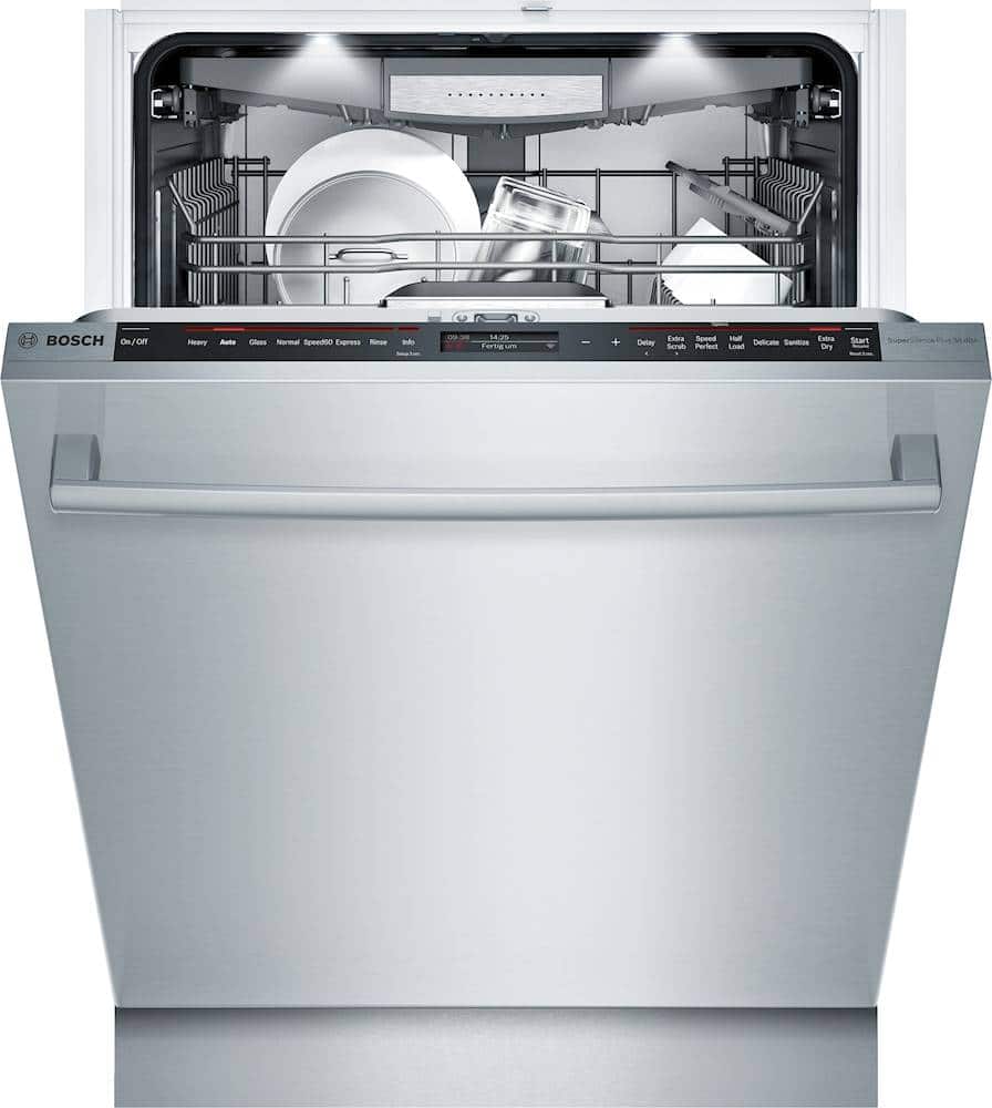 Alt View 2. Bosch - Benchmark Series 24" Top Control Built-In Stainless Steel Tub Dishwasher with 3rd Rack and PureDry, 38 dBA - Stainless steel.