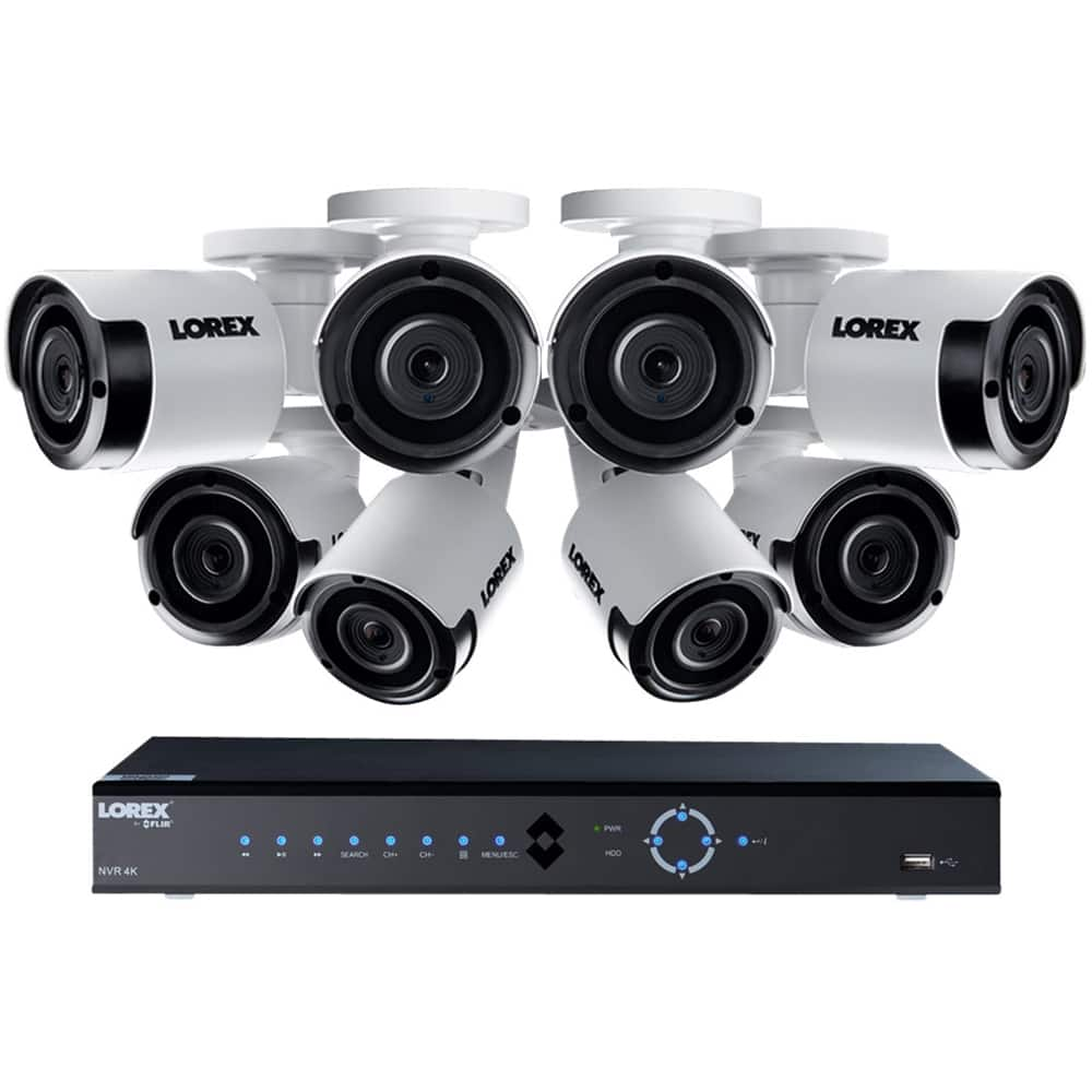 Lorex 16-Channel, 8-Camera Indoor/Outdoor Wired 4MP 3TB NVR ...