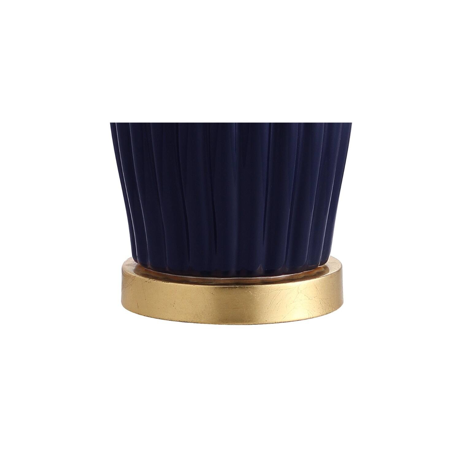 Alt View 7. Jonathan Y - Roman 28.5" Ceramic LED Table Lamp, Navy - Navy.