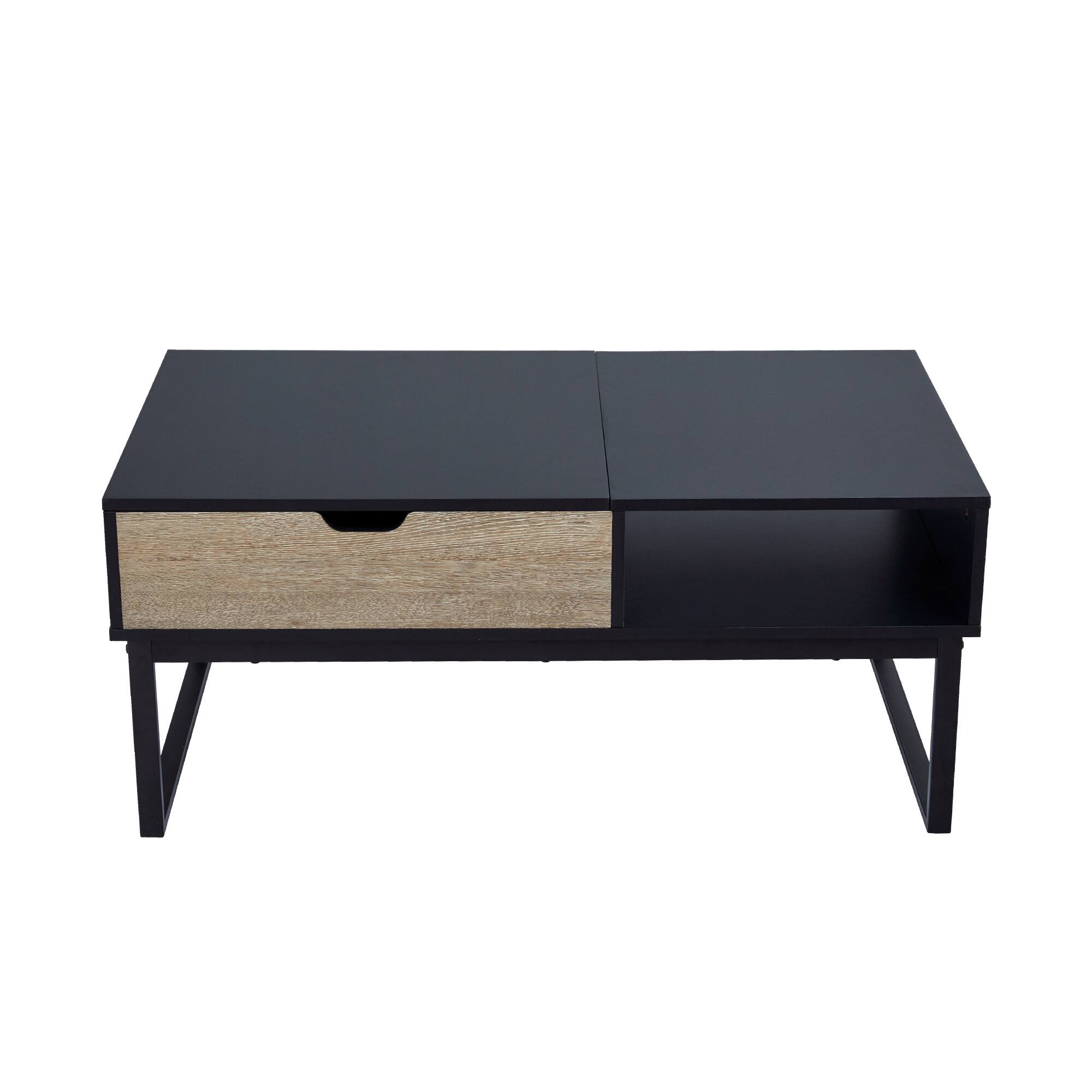 Alt View 5. Teamson Home - Lift Top Coffee Table - Black.