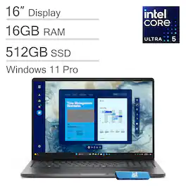 Dell - Pro 16 Laptop - 16" FHD - Intel Core Ultra 5 with 16GB Memory - 512GB SSD - Windows 11 Pro - Gray