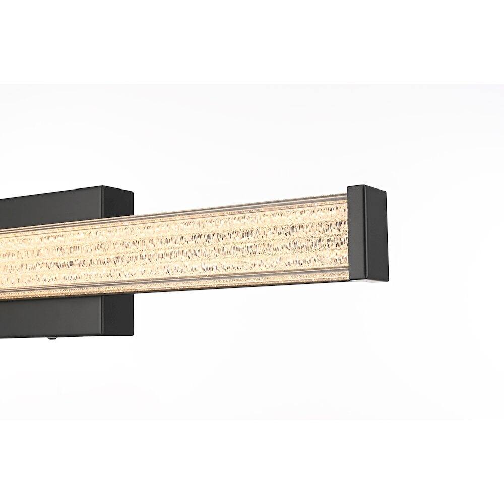 Alt View 2. Living District - Jaxx 24 Inch Led Wall Sconce In Black - Black.