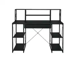 Forest'nSky - All Purpose Writing Desk, Finish Computer Table for Home Office, Study, or Bedroom, Modern Style - Black