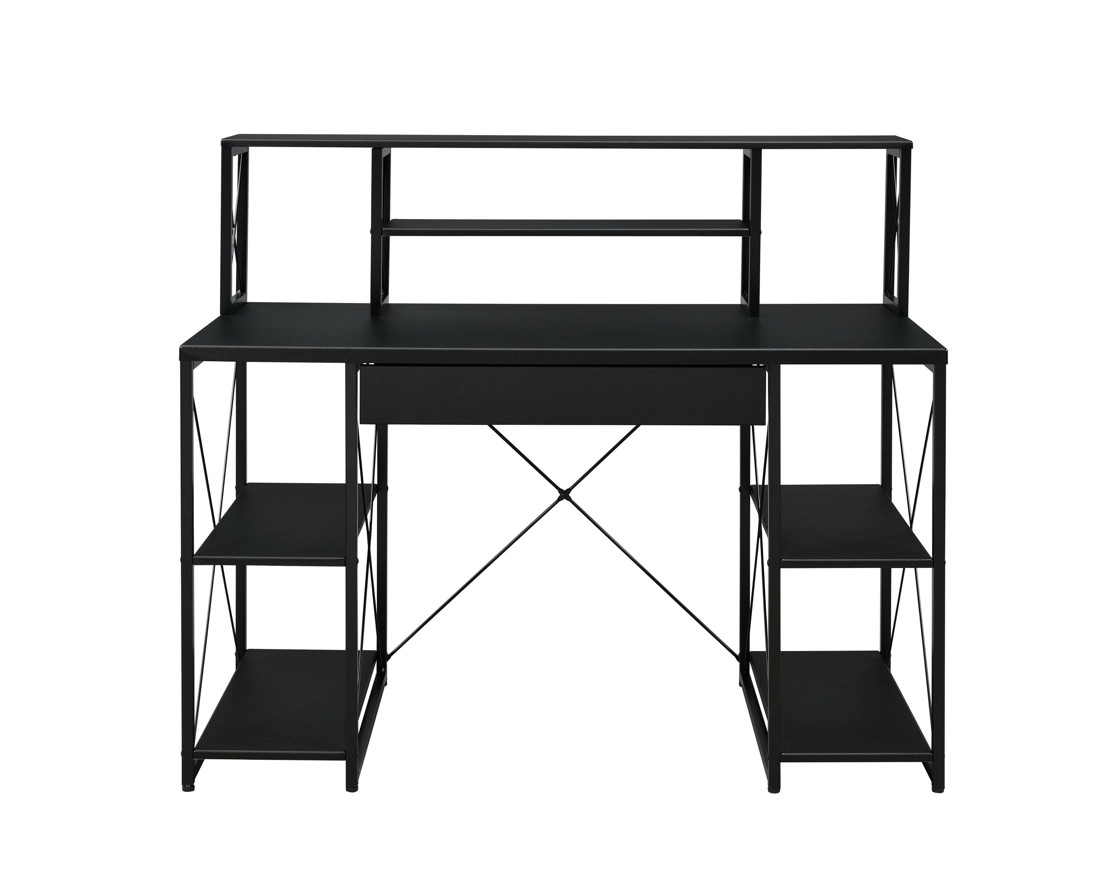 Alt View 2. APRILSOUL - Amiel All Purpose Black Finish Writing Desk - Black.