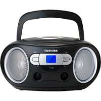 Toshiba - 2.4W Portable CD Boombox - Black - Front_Zoom
