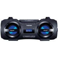 Toshiba - 25W Portable CD Boombox - Black - Front_Zoom