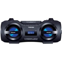 Toshiba - 25W Portable CD Boombox - Black - Front_Zoom