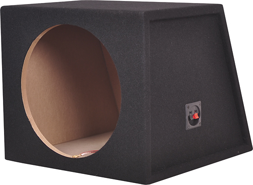 Angle View: Metra - 12" Single Sealed Subwoofer Enclosure - Charcoal