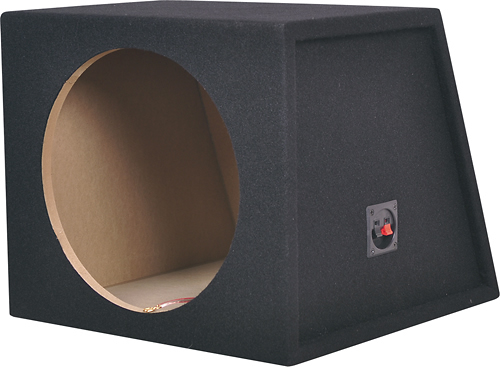 Left View: Metra - 10" Single Sealed Subwoofer Enclosure - Charcoal