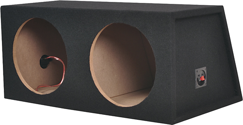 Left View: Kenwood - 8" Single-Voice-Coil Loaded Subwoofer Enclosure with Integrated Amp - Black