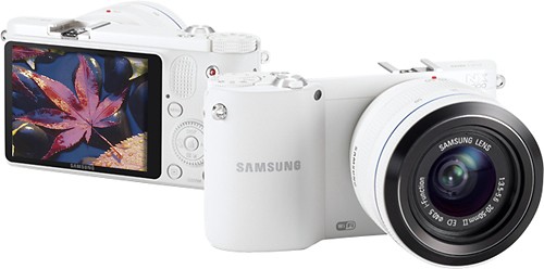 Best Buy: NX1000 20.3-Megapixel Digital Compact System Camera White
