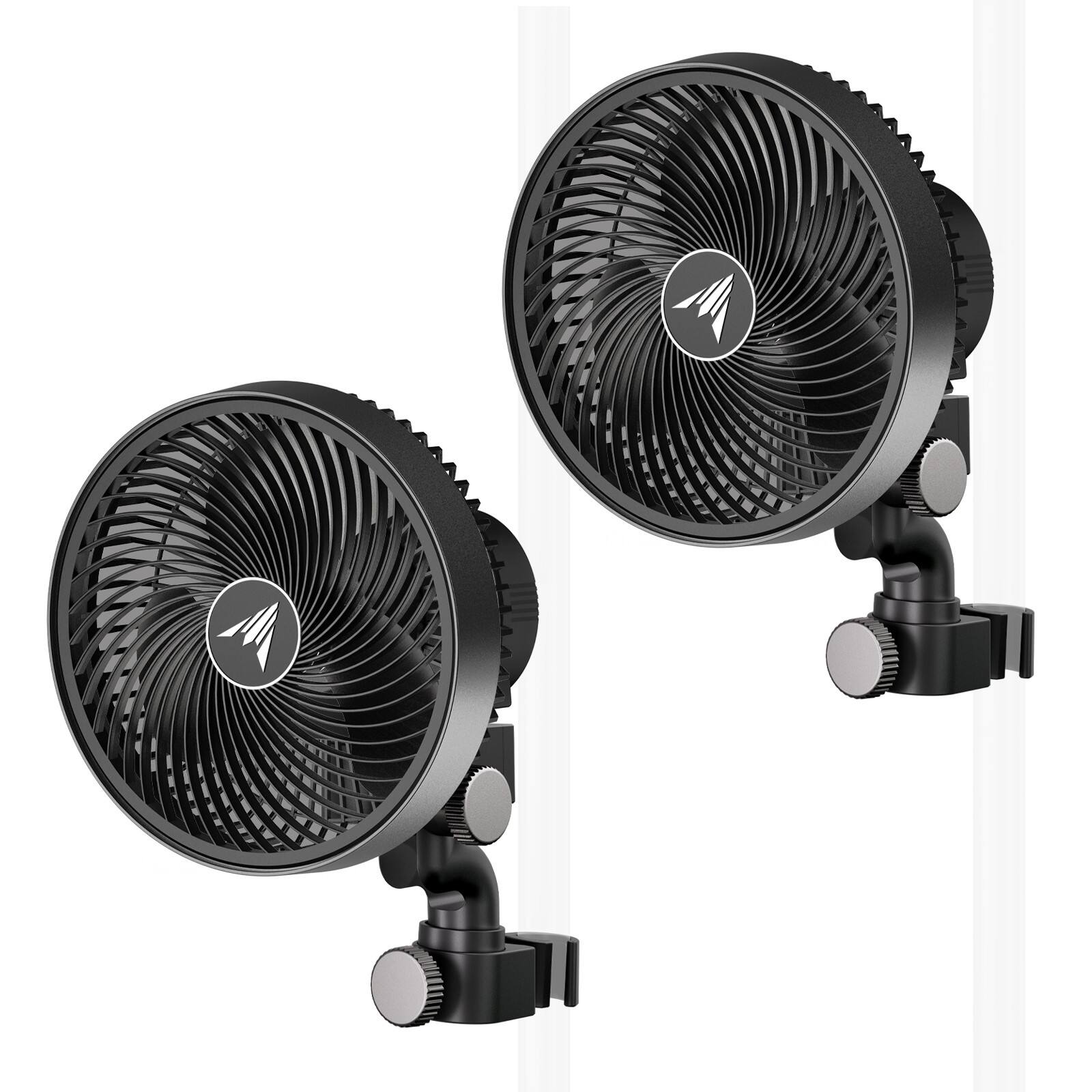 AC Infinity - CLOUDRAY S6 2-Pack, Grow Tent Clip Fan 6" with 10 Speeds and Dynamic Wind