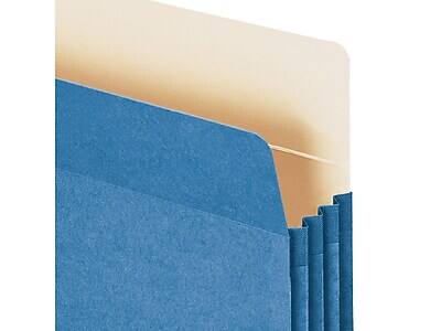 Alt View 3. Smead -  File Pockets, 3.5" Expansion, Letter Size, Blue  - Blue.