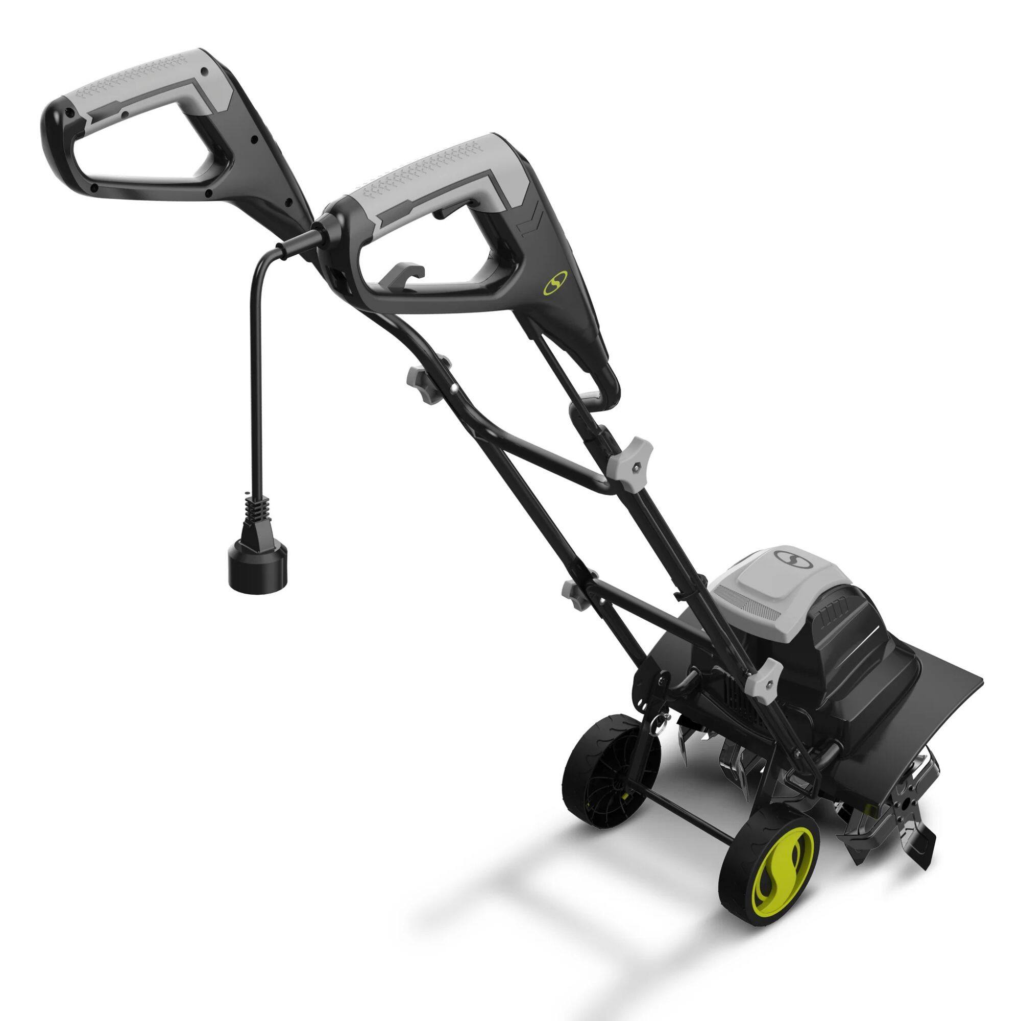 Sun Joe Electric Garden Tiller Cultivator, Steel Tines, 15 Amp