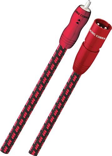 Angle Standard. AudioQuest - PR King Cobra 5' XLR Interconnect Cable - Red/Black.