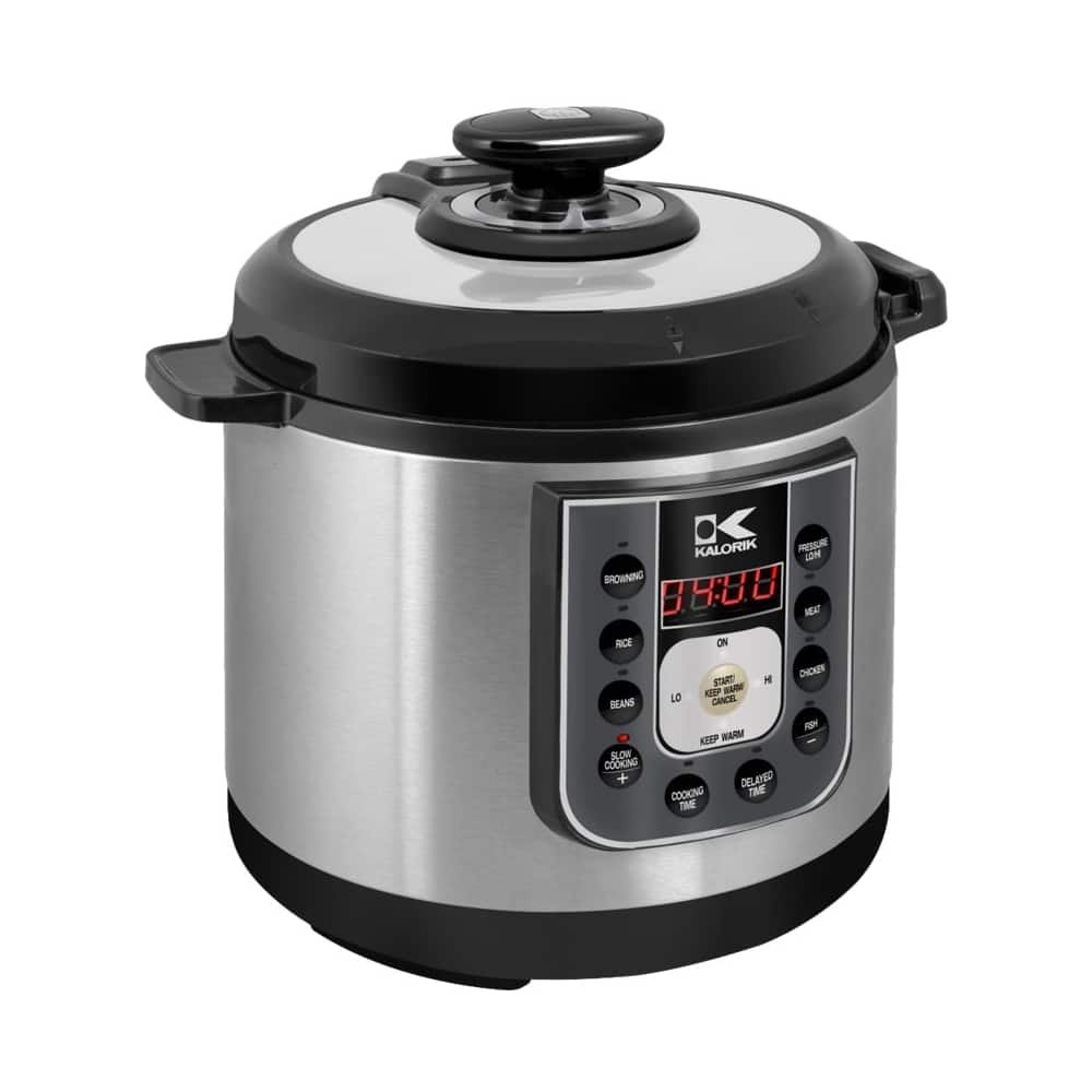 Best Buy: Kalorik 6.3-Quart Pressure Cooker Black stainless steel EPCK ...