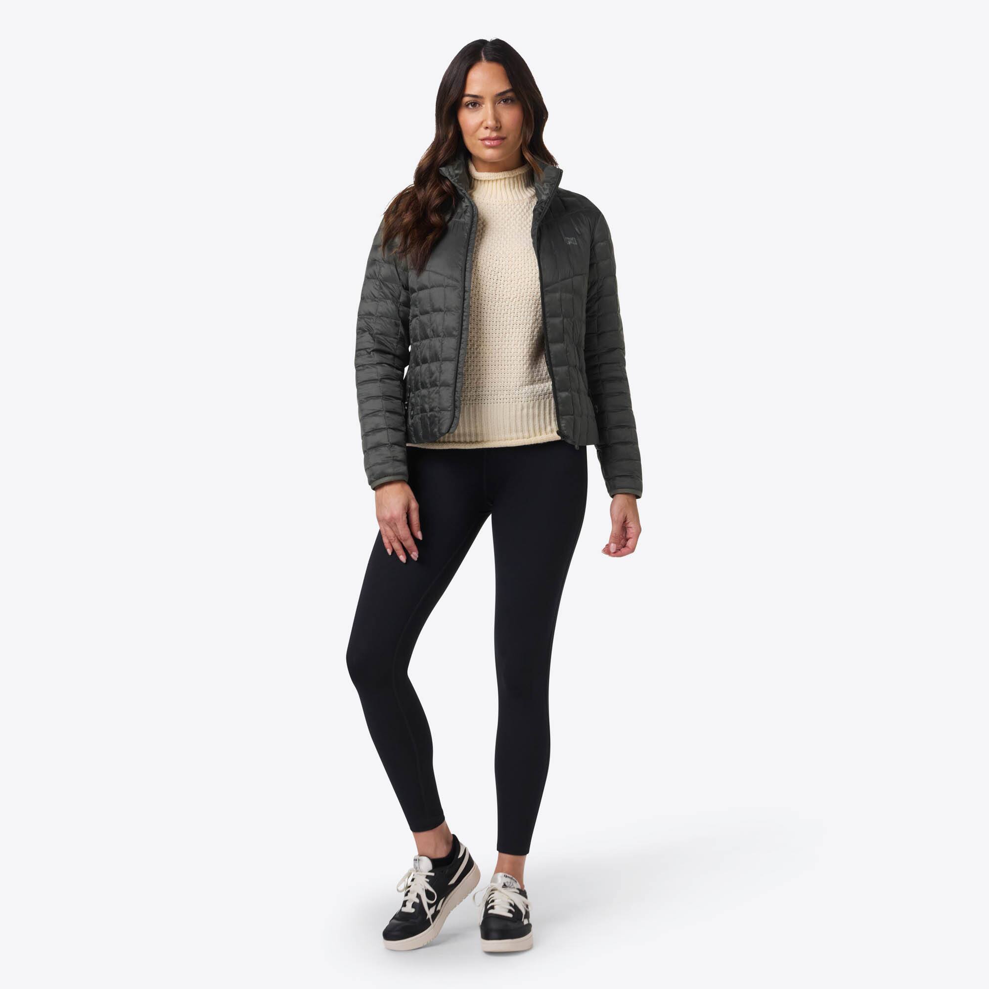 Angle. Mobile Warming - Women's Outrider Heated Jacket - Dark Charcoal.